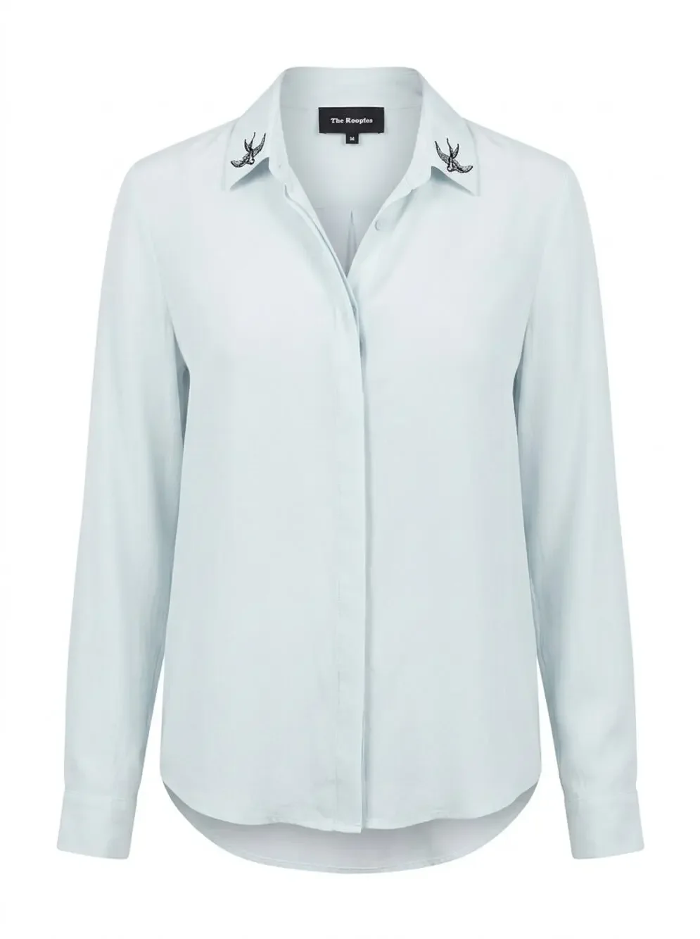 The Kooples Silk Blend White Embroidered Lightweight Blouse Women Size M